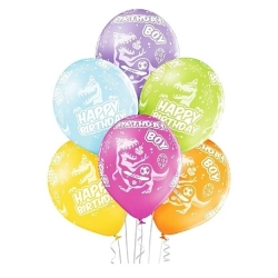 Balony lateksowe dekoracja urodziny dinozaury 6x